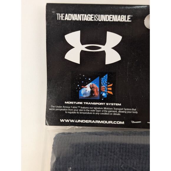 Under Armour Performance Sweatbands 1/2" Lot Of 2pkg (8 Ttl bands) Navy Blue NWT - Picture 3 of 4